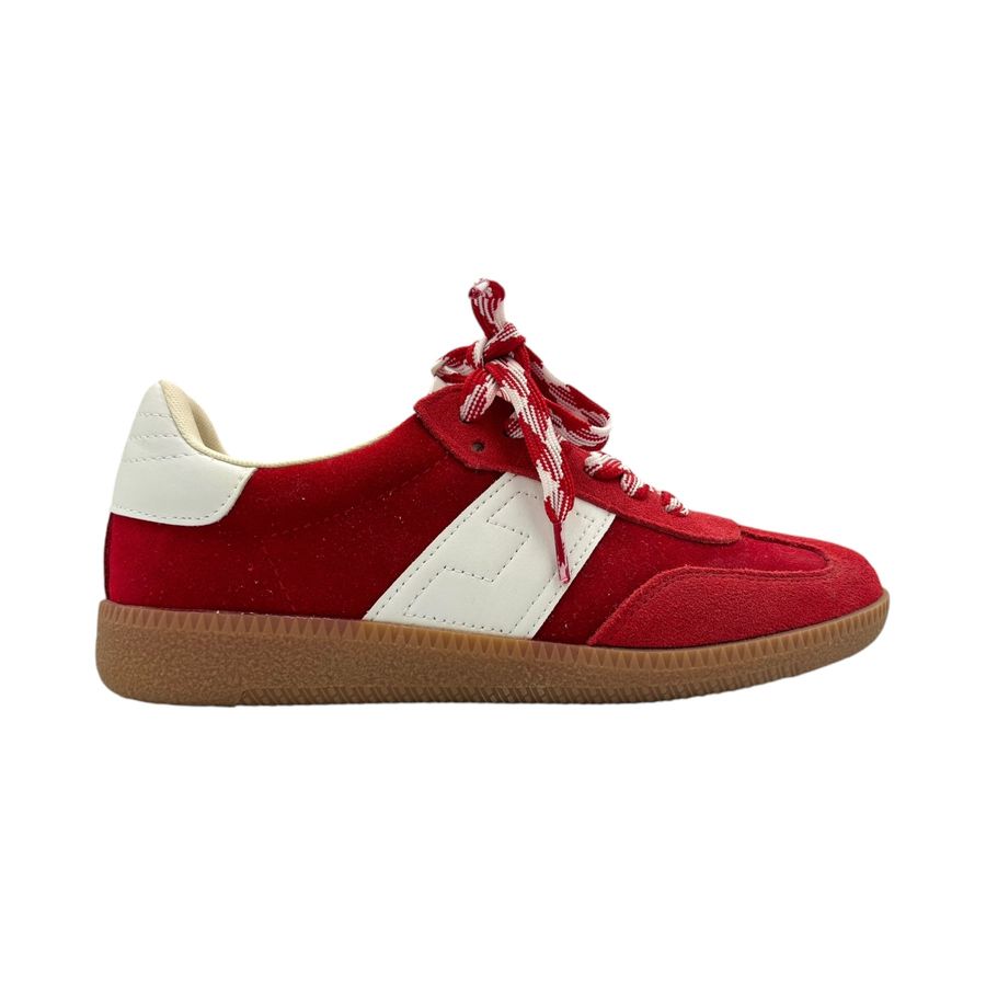 Giày Thể Thao Nữ TGG D066-8 Màu Đỏ Vải Mềm Size 36