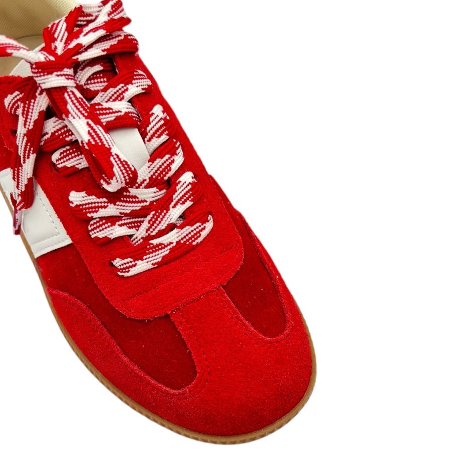 Giày Thể Thao Nữ TGG D066-8 Màu Đỏ Vải Mềm Size 36