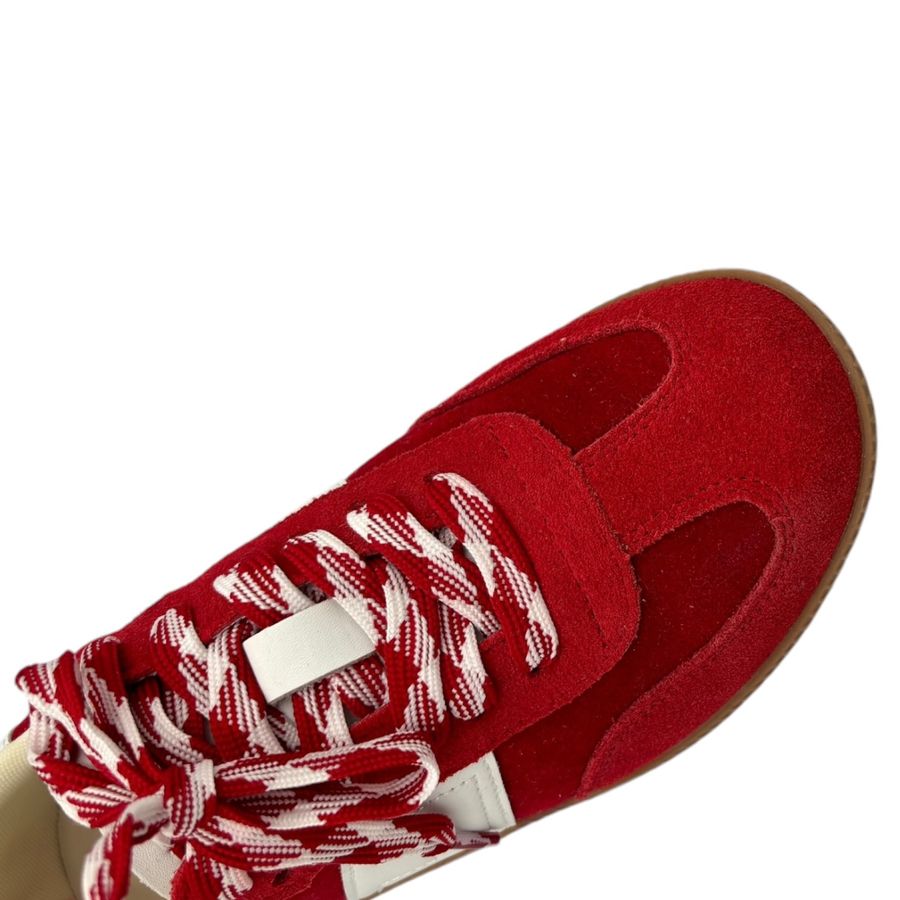 Giày Thể Thao Nữ TGG D066-8 Màu Đỏ Vải Mềm Size 36