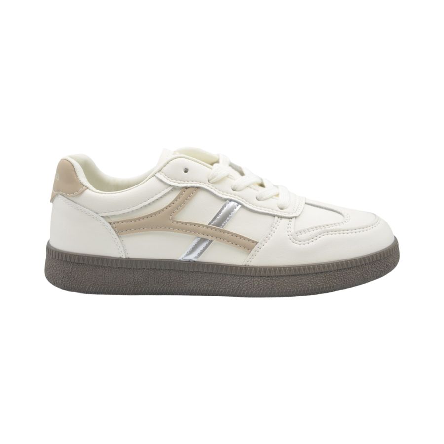 Giày Thể Thao Nữ TGG F6625 Màu Be Bạc Da Mềm Size 37