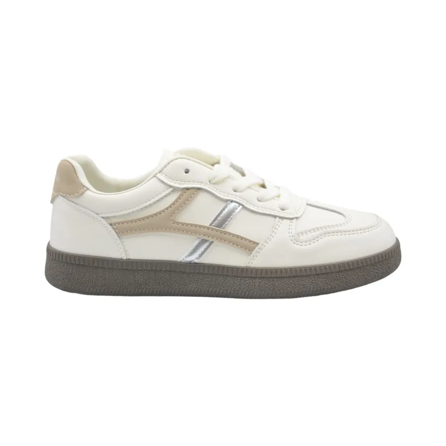Giày Thể Thao Nữ TGG F6625 Màu Be Bạc Da Mềm Size 38