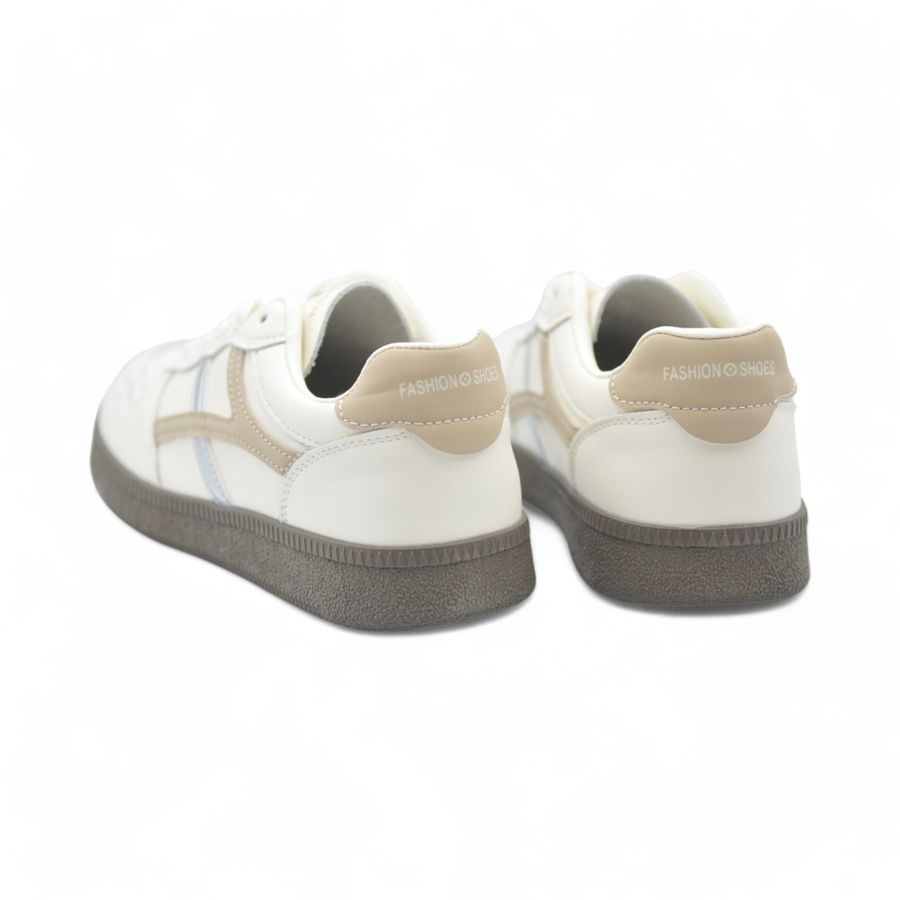 Giày Thể Thao Nữ TGG F6625 Màu Be Bạc Da Mềm Size 38