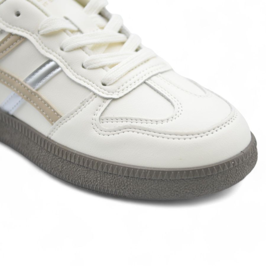Giày Thể Thao Nữ TGG F6625 Màu Be Bạc Da Mềm Size 38