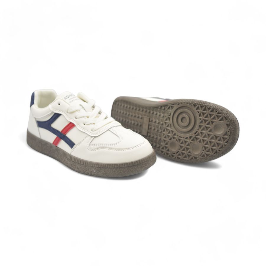 Giày Thể Thao Nữ TGG F6625 Màu Xanh Đỏ Da Mềm Size 39