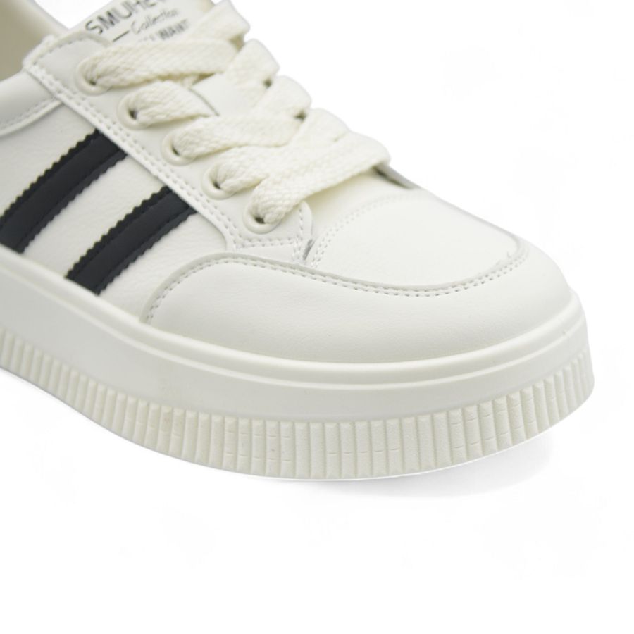 Giày thể thao TGG 520 Da Mềm Màu Trắng Phối Đen Size 36