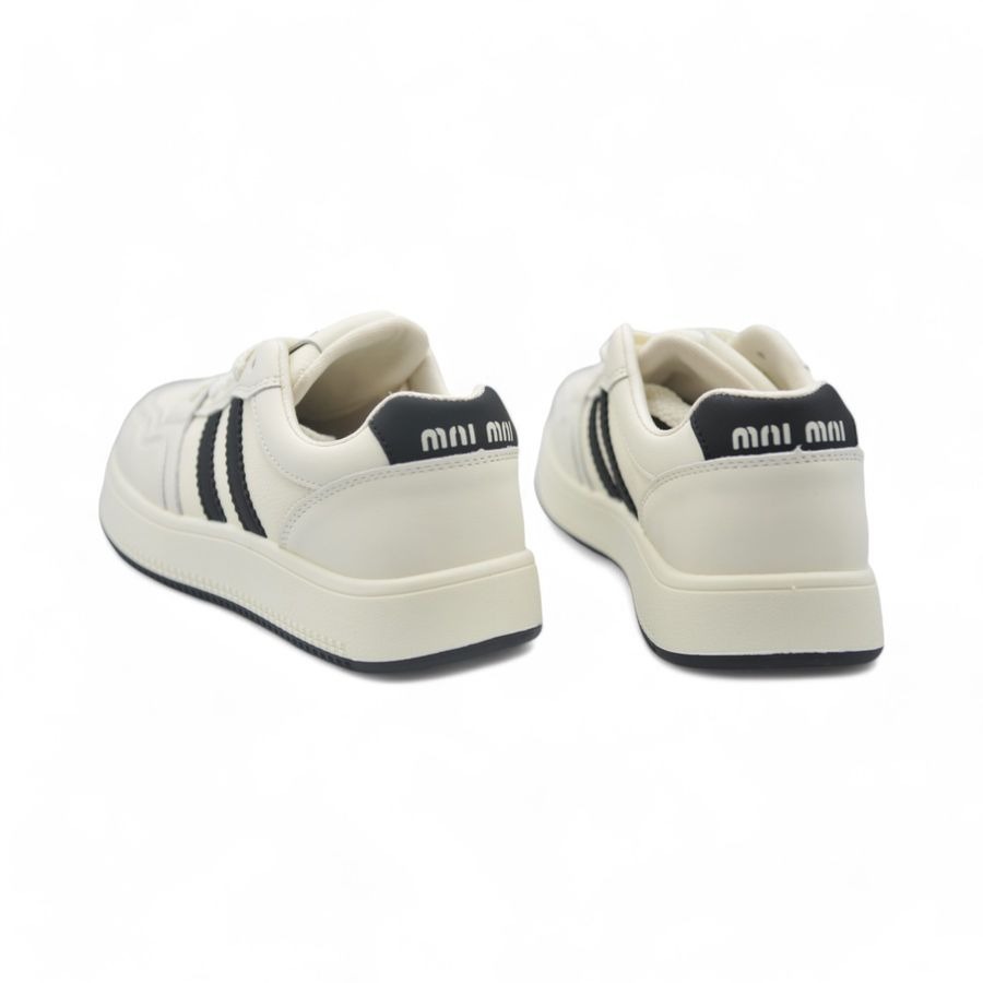 Giày Thể Thao TGG 635 Trắng Phối Đen Da Mềm Size 40