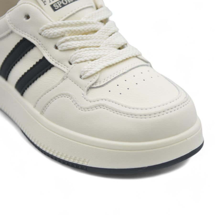 Giày Thể Thao TGG 635 Trắng Phối Đen Da Mềm Size 40