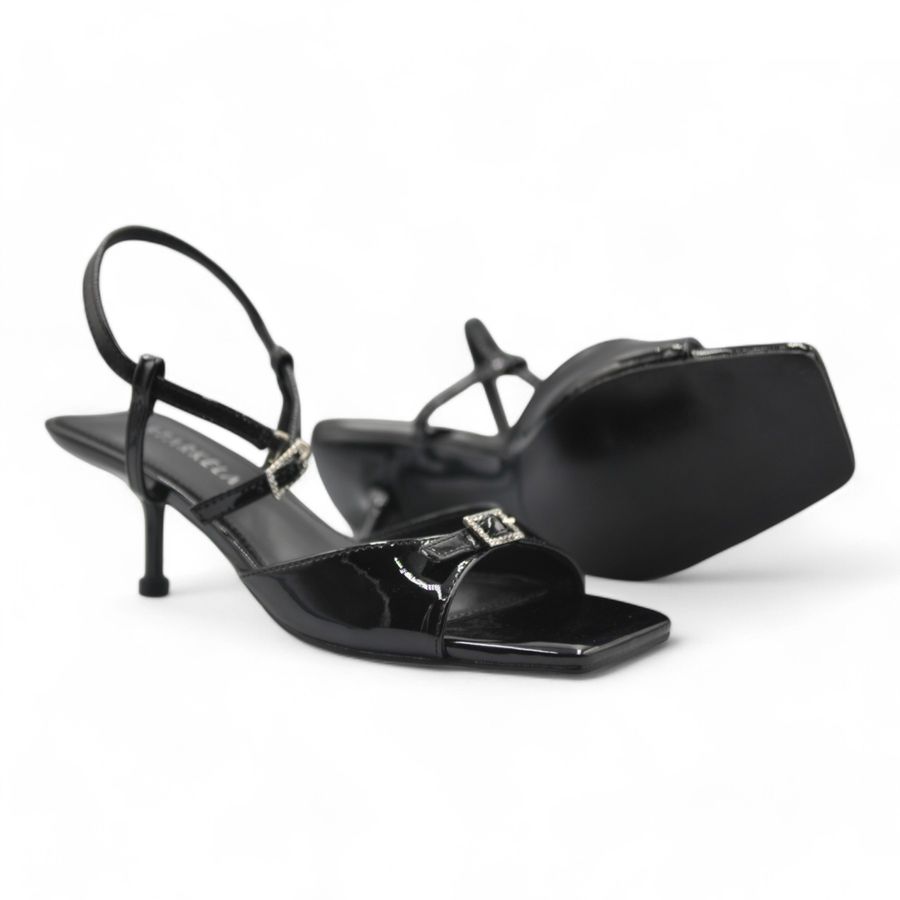 Sandal Cao Gót Nữ TGG ST8-332 Màu Đen Da Mềm Size 37