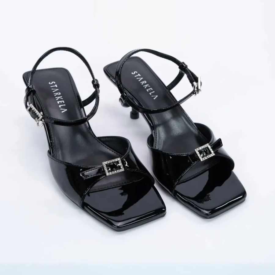 Sandal Cao Gót Nữ TGG ST8-332 Màu Đen Da Mềm Size 38