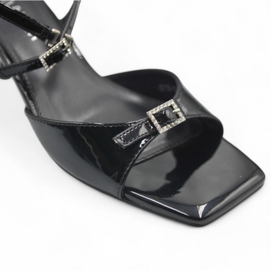 Sandal Cao Gót Nữ TGG ST8-332 Màu Đen Da Mềm Size 38