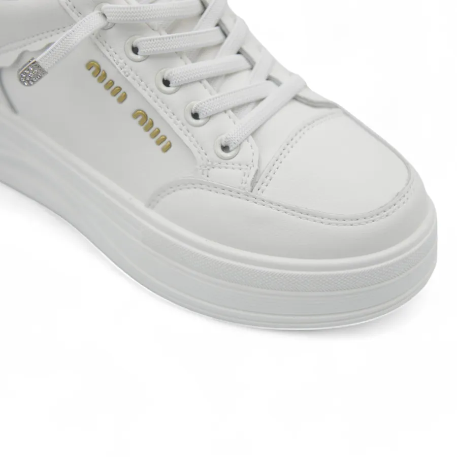 Giày Thể Thao Nữ TGG 8806 Trắng Phối Nâu Size 39