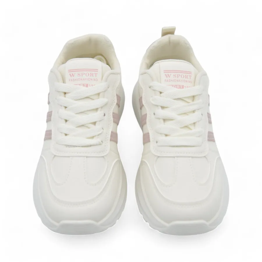Giày Thể Thao Nữ TGG D005 Trắng Phối Hồng Size 37