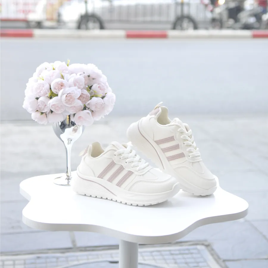 Giày Thể Thao Nữ TGG D005 Trắng Phối Hồng Size 37