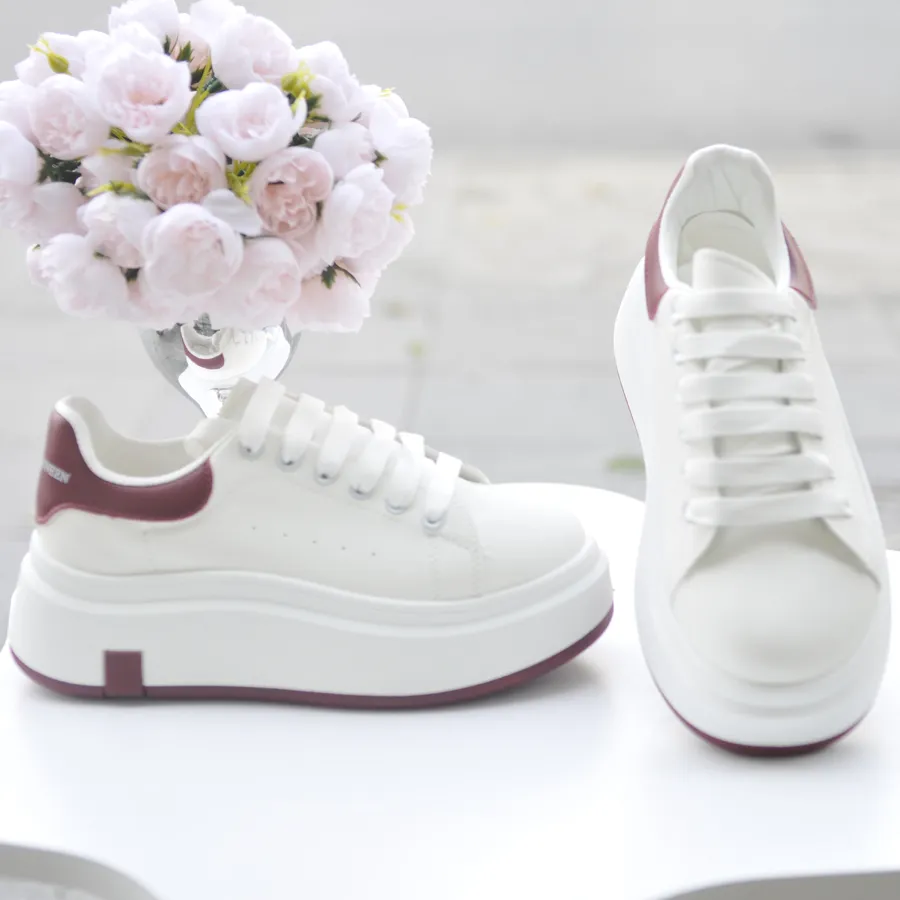 Giày Thể Thao Nữ TGG HB605-1 Trắng Phối Đỏ Size 37