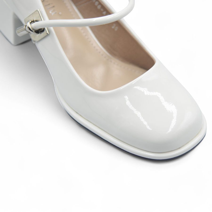 Giày Búp Bê Nữ TGG 666-A79 Màu Trắng Da Bóng Size 36
