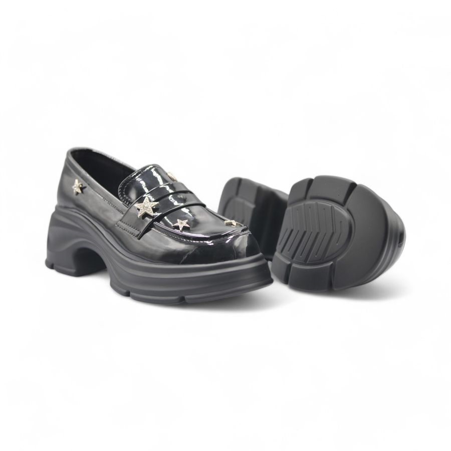 Giày Búp Bê Nữ TGG 9963-1 Màu Đen Da Bóng Size 36