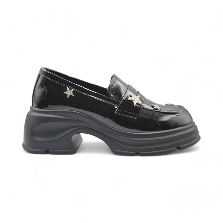 Giày Búp Bê Nữ TGG 9963-1 Màu Đen Da Bóng Size 36