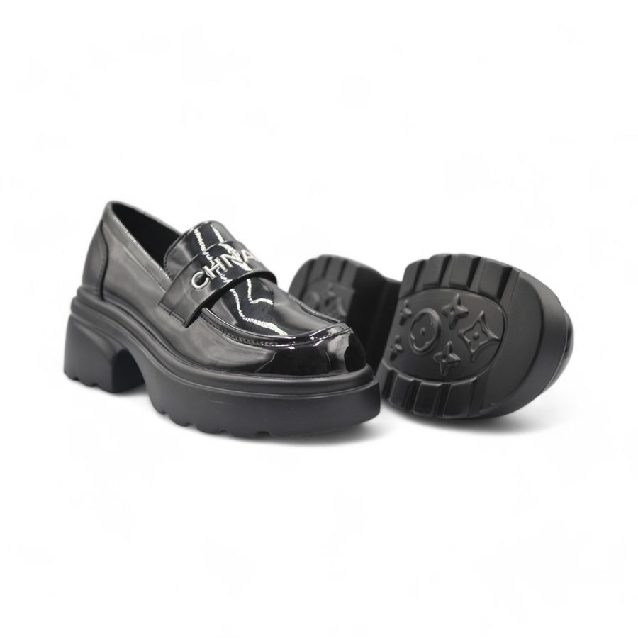 Giày Búp Bê Nữ TGG 10-1 Màu Đen Da Bóng Size 37