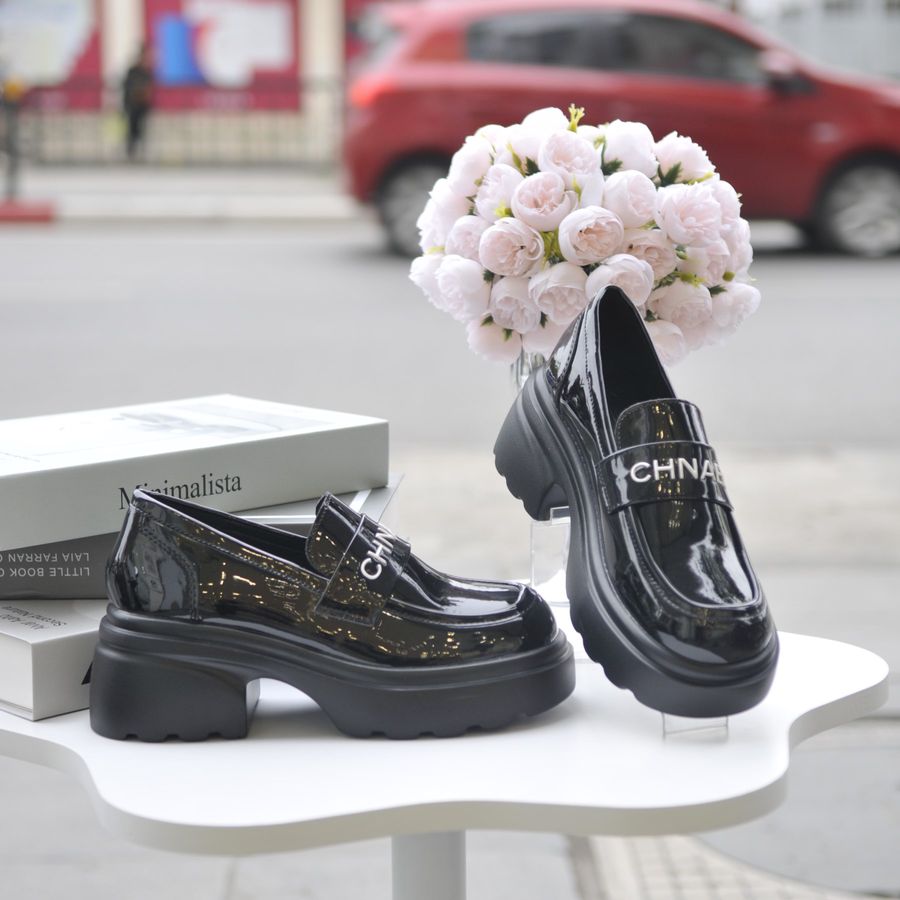 Giày Búp Bê Nữ TGG 10-1 Màu Đen Da Bóng Size 37