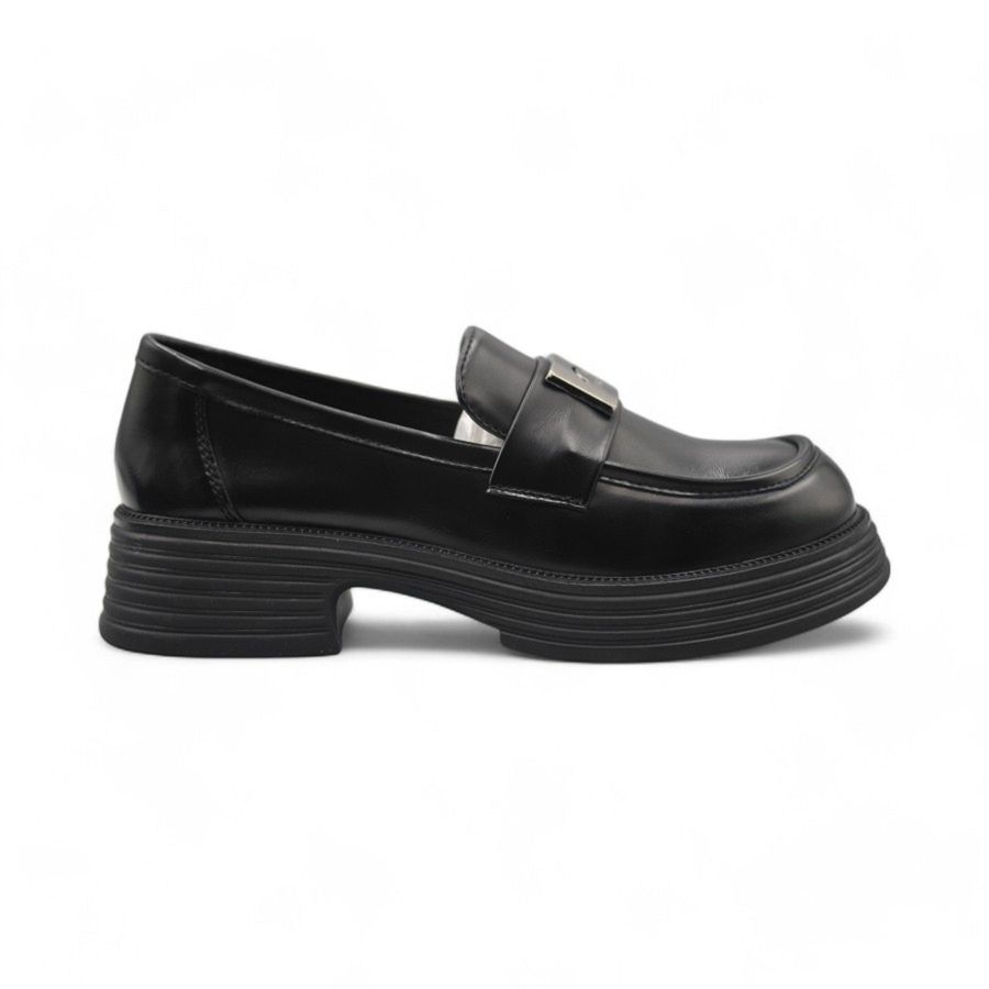 Giày Búp Bê Nữ TGG 1201-3 Da Lì Màu Đen Size 35