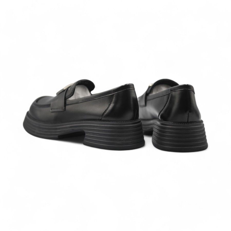 Giày Búp Bê Nữ TGG 1201-3 Da Lì Màu Đen Size 35