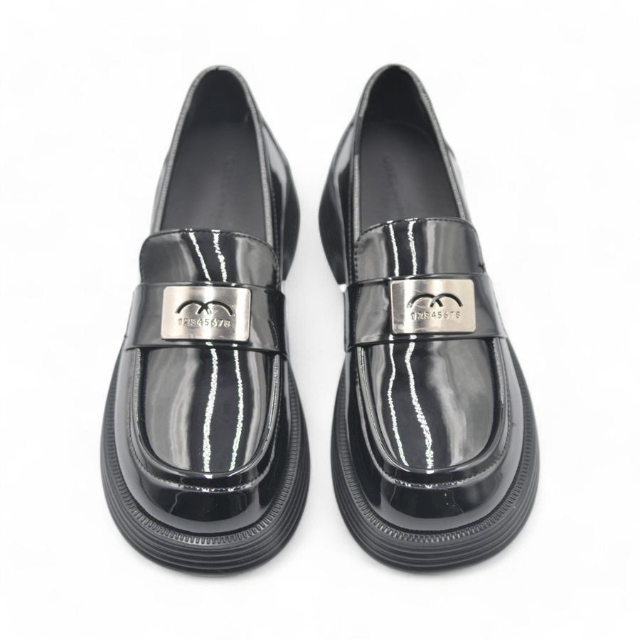 Giày Búp Bê Nữ TGG 1201-3J Da Bóng Màu Đen Size 35