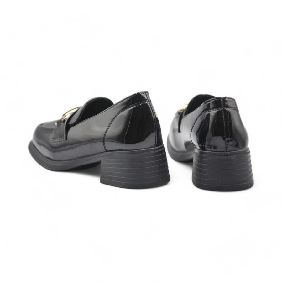 Giày Búp Bê Nữ TGG 182 Da Bóng Màu Đen Size 35