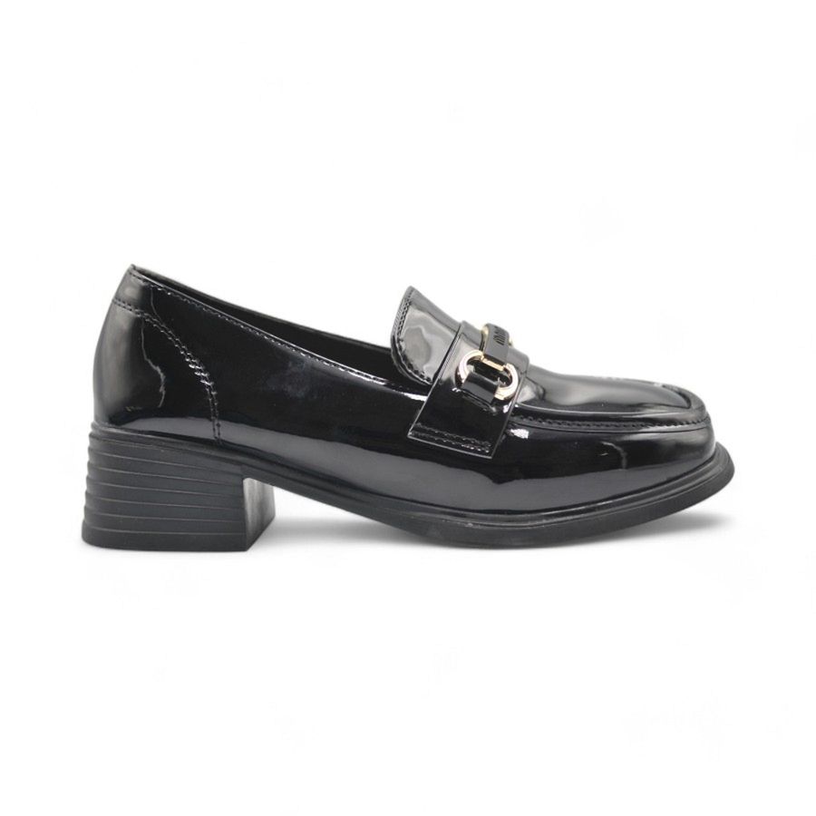 Giày Búp Bê Nữ TGG 182 Da Bóng Màu Đen Size 36