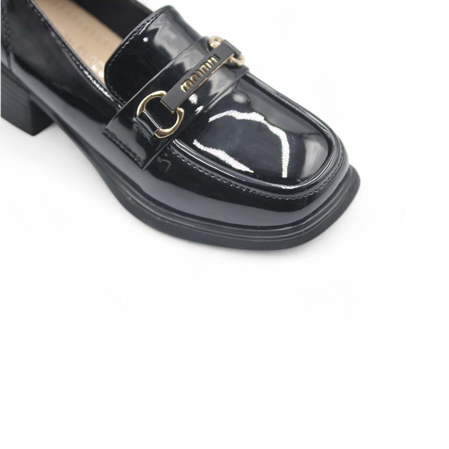 Giày Búp Bê Nữ TGG 182 Da Bóng Màu Đen Size 36