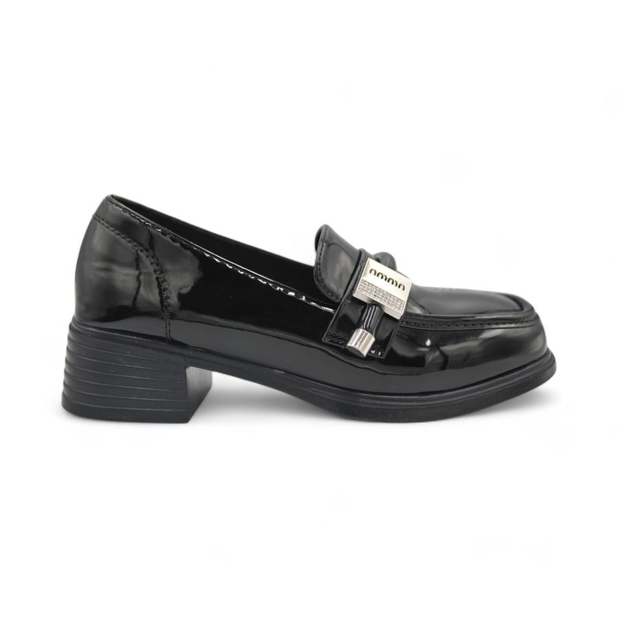 Giày Búp Bê Nữ TGG 186 Da Bóng Màu Đen Size 36