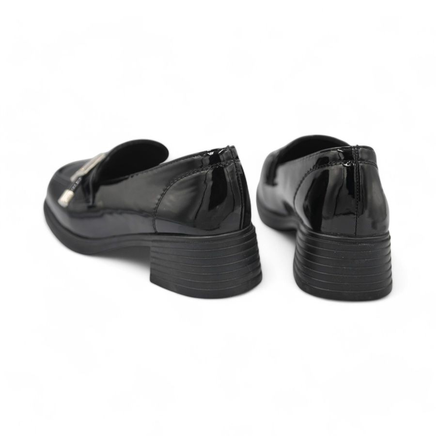 Giày Búp Bê Nữ TGG 186 Da Bóng Màu Đen Size 36