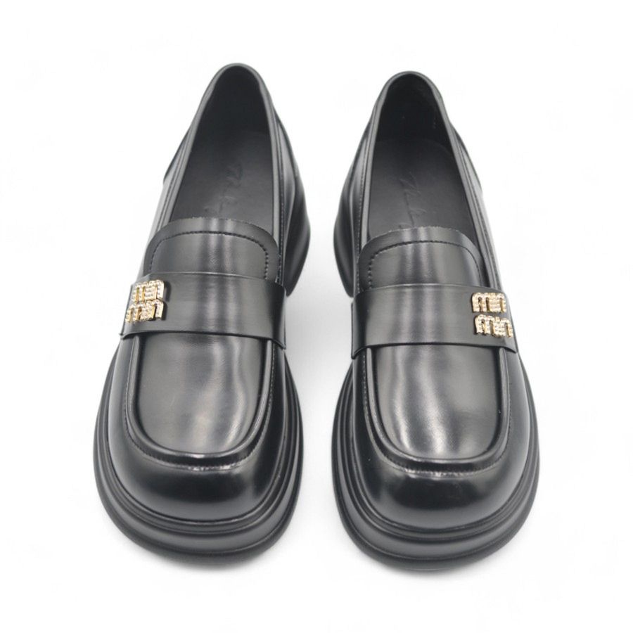 Giày Búp Bê Nữ TGG 5002-2 Da Lì Màu Đen Size 35