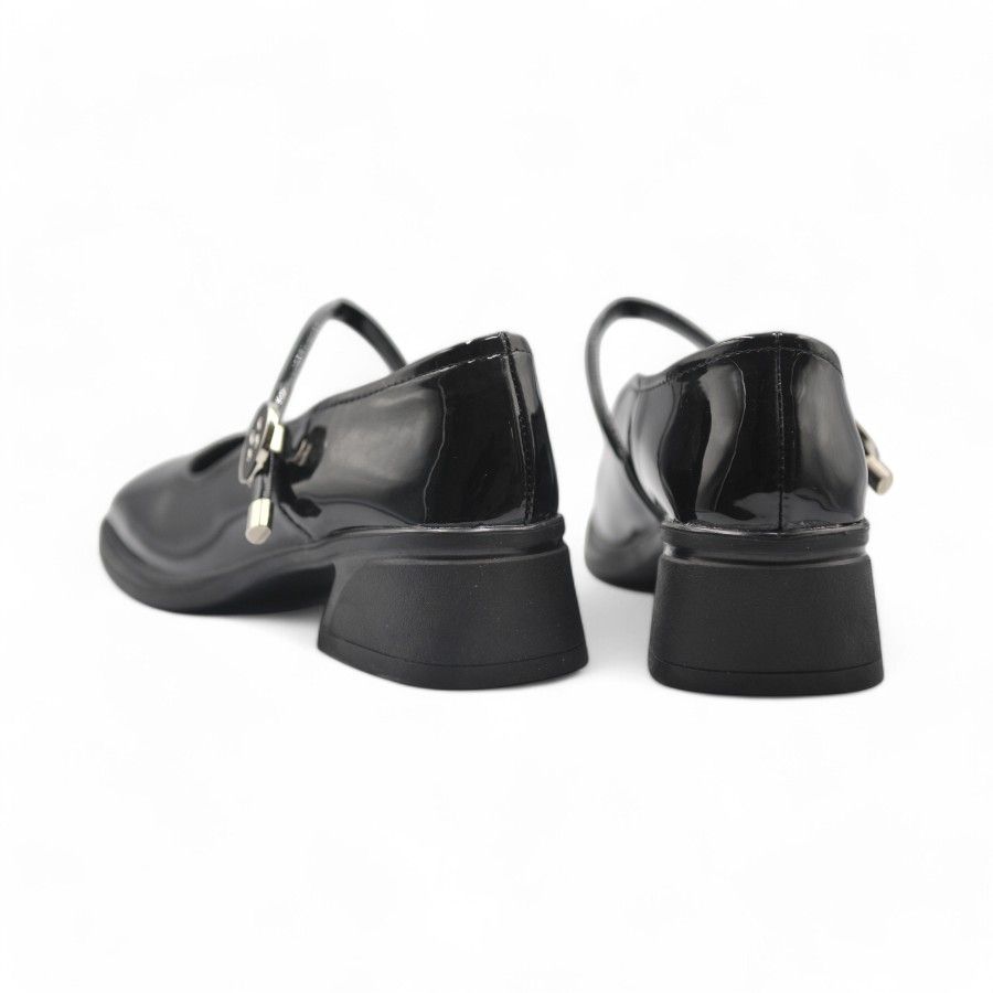 Giày Búp Bê Nữ TGG 5515 Da Bóng Màu Đen Size 37