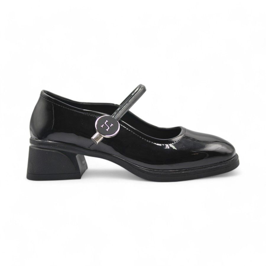 Giày Búp Bê Nữ TGG 5515 Da Bóng Màu Đen Size 37