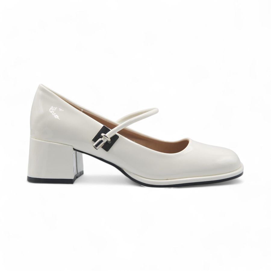 Giày Búp Bê Nữ TGG 666-A79 Màu Trắng Da Bóng Size 35