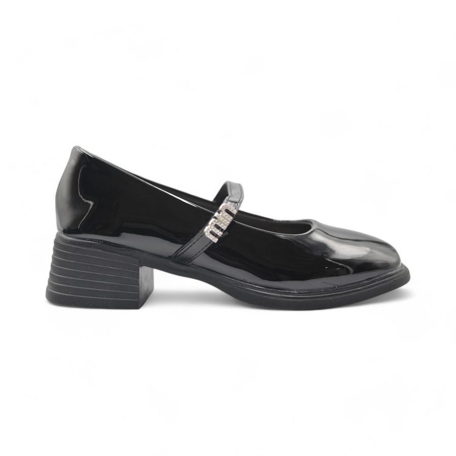 Giày Búp Bê Nữ TGG 889-13 Da Bóng Màu Đen Size 36