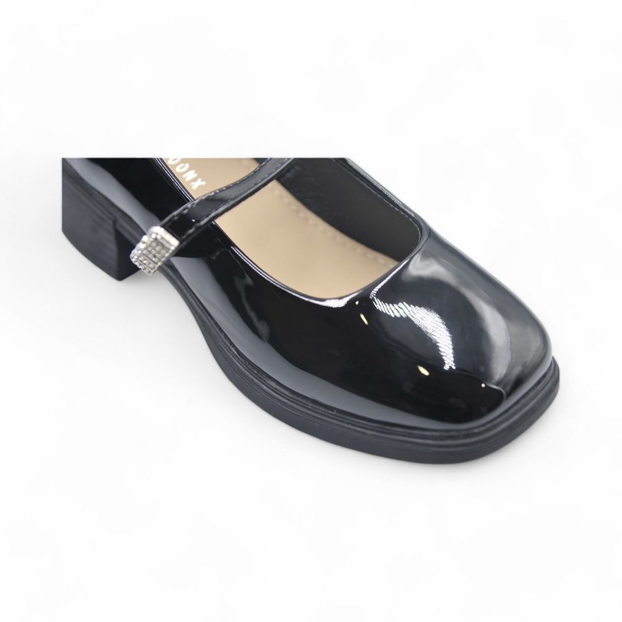 Giày Búp Bê Nữ TGG 889-13 Da Bóng Màu Đen Size 36