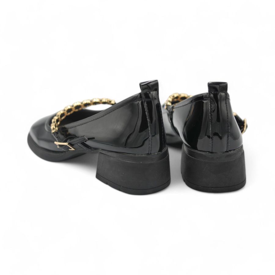 Giày Búp Bê Nữ TGG 998-16 Da Bóng Màu Đen Size 36