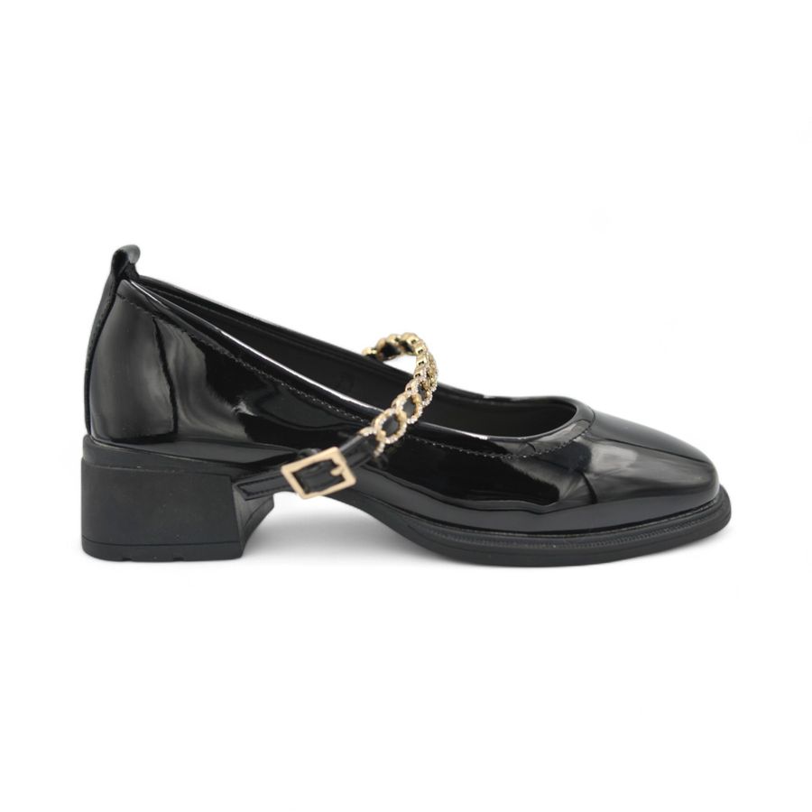 Giày Búp Bê Nữ TGG 998-16 Da Bóng Màu Đen Size 36