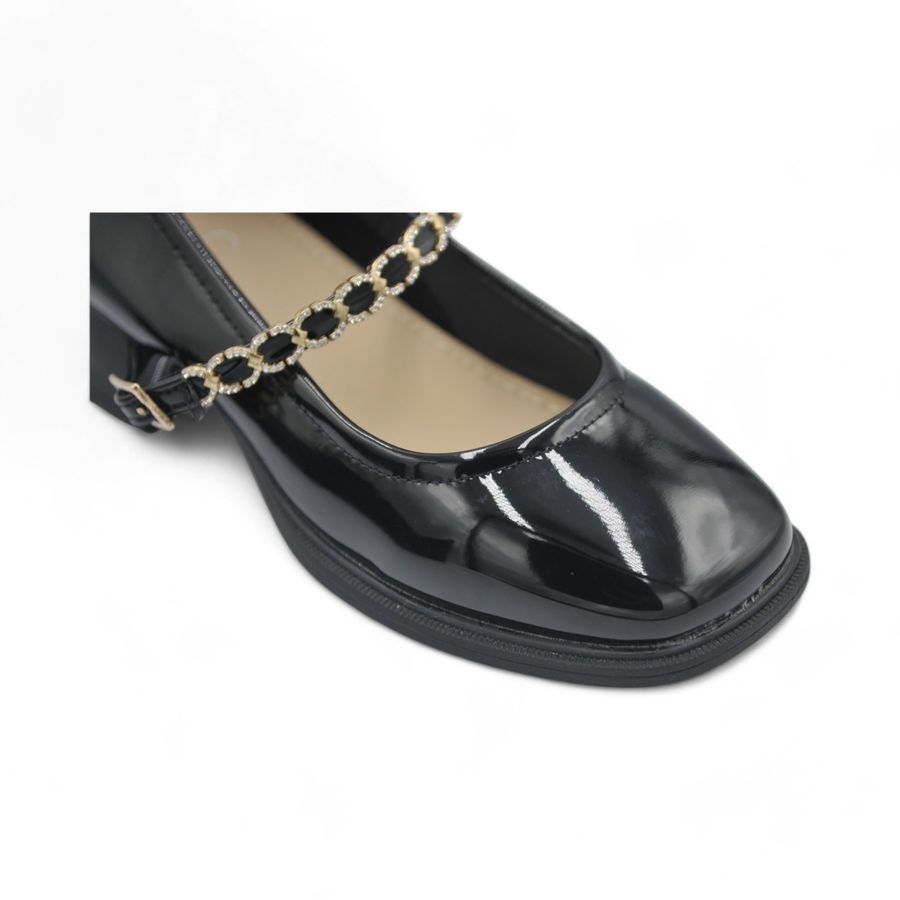 Giày Búp Bê Nữ TGG 998-16 Da Bóng Màu Đen Size 36