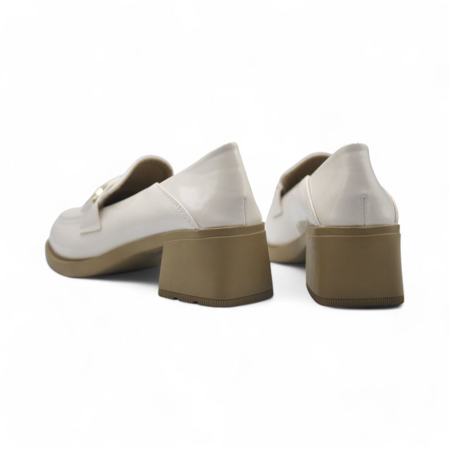 Giày Búp Bê Nữ TGG A2805 Da Bóng Màu Be Size 36