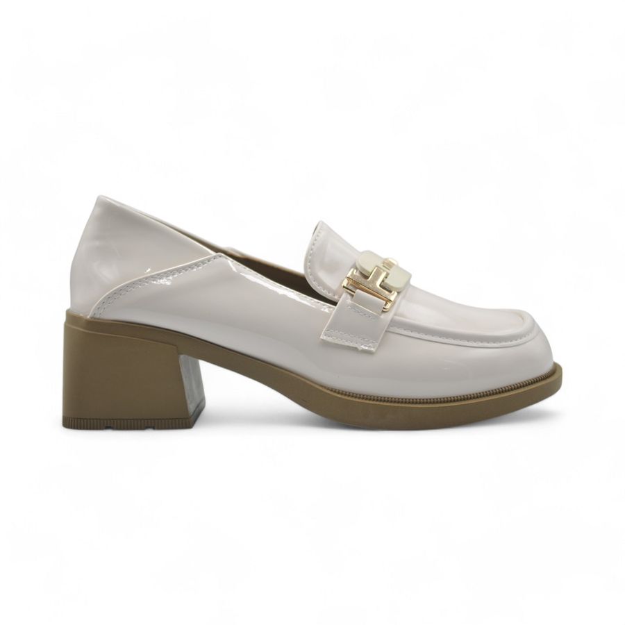 Giày Búp Bê Nữ TGG A2805 Da Bóng Màu Be Size 36