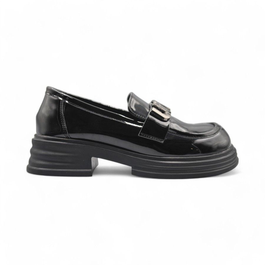 Giày Búp Bê Nữ TGG L8A055-2 Da Bóng Màu Đen Size 35