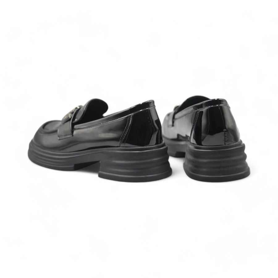 Giày Búp Bê Nữ TGG L8A055-2 Da Bóng Màu Đen Size 35