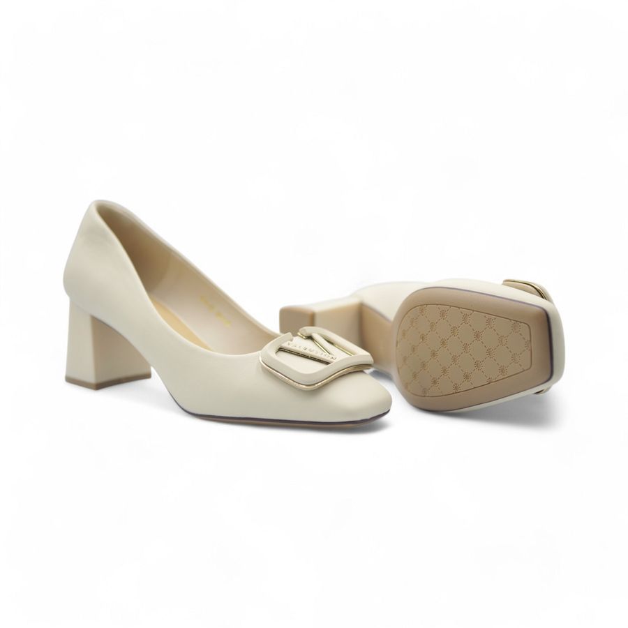 Giày Cao Gót TGG 616-23 Màu Be Da Lì Size 39