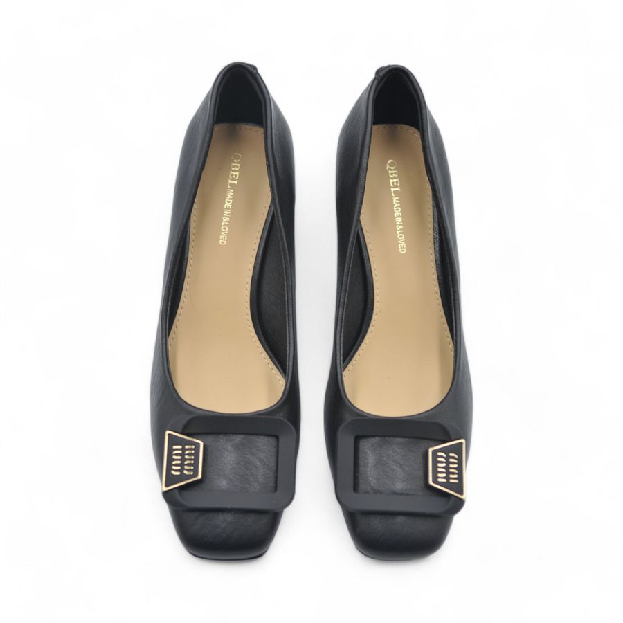 Giày Cao Gót TGG A6333-2 Da Lì Màu Đen Size 37