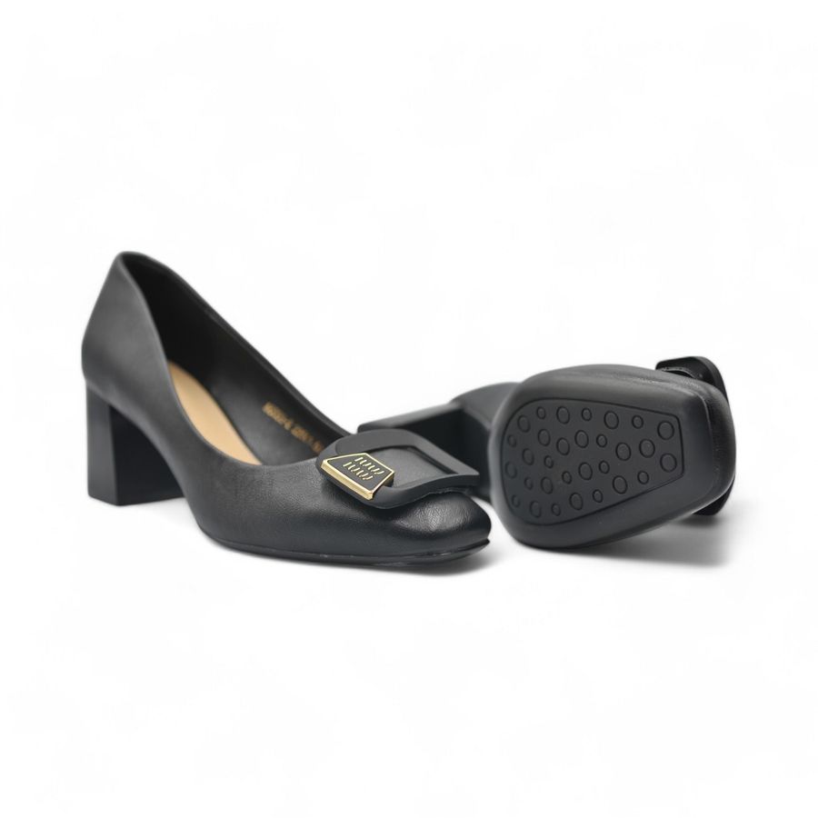 Giày Cao Gót TGG A6333-2 Da Lì Màu Đen Size 38
