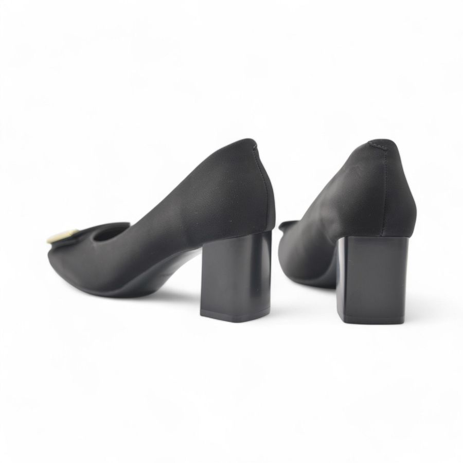 Giày Cao Gót TGG A678-1 Da Lụa Màu Đen Size 37