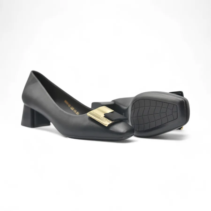 Giày Cao Gót TGG M998-30 Da Lì Màu Đen Size 35
