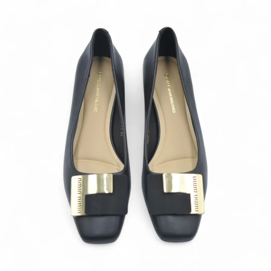 Giày Cao Gót TGG M998-30 Da Lì Màu Đen Size 35